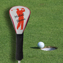 レッドゴルファーパーソナライズされたー ゴルフヘッドカバー