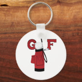 レッドゴルフバッグゴルフ キーホルダー (正面)