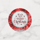 レッドゴージャスなエメラルドメリークリスマス コンフェッティ (スモール正面)