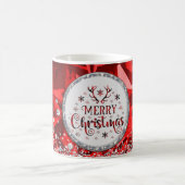 レッドゴージャスなエメラルドメリークリスマス コーヒーマグカップ (中央)