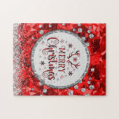 レッドゴージャスなエメラルドメリークリスマス ジグソーパズル (横)