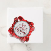 レッドゴージャスなエメラルドメリークリスマス フェイバータグ (インサイチュ)