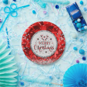 レッドゴージャスなエメラルドメリークリスマス ペーパープレート (パーティー)