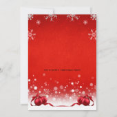 レッドゴールデンクリスマスパーティの招待状 招待状 (裏面)