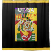 レッドゴールデングリーン美しい素晴らしいラスタ色 シャワーカーテン (正面)