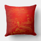 レッドゴールデンドラゴンフェニックスラッキーオメンレジョイシング クッション (裏面)