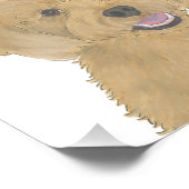 レッドゴールデンパーソナライズされたアプリコットドードルアート フォトプリント            (角)