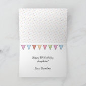 レッドゴールデンレトリエバーカラフルパステル誕生日 カード (内部)