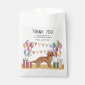 レッドゴールデンレトリエバードッグパステル誕生日サンキューベイヤー フェイバーバッグ (正面)