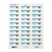 レッドゴールデンレトリエバードッグブルーウィンタークリスマス ラベル (フルシート)