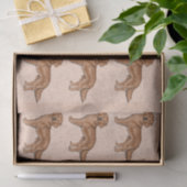 レッドゴールデンレトリバーかわいい漫画の犬のパターン 薄葉紙 (ギフト)