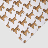 レッドゴールデンレトリバーかわいい漫画の犬のパターン 薄葉紙 (詳細)