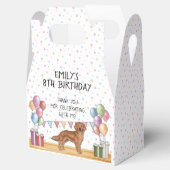 レッドゴールデンレトリバー子供の誕生日サンキューベイト フェイバーボックス (オープン)