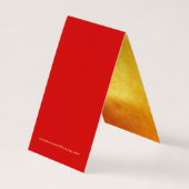 レッドゴールデン中国のラビットペーパーカット2023年B 名刺 (裏面)