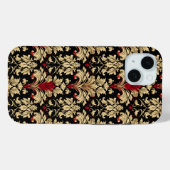 レッドゴールデン抽象芸術パターン Case-Mate iPhoneケース (裏面 (横))