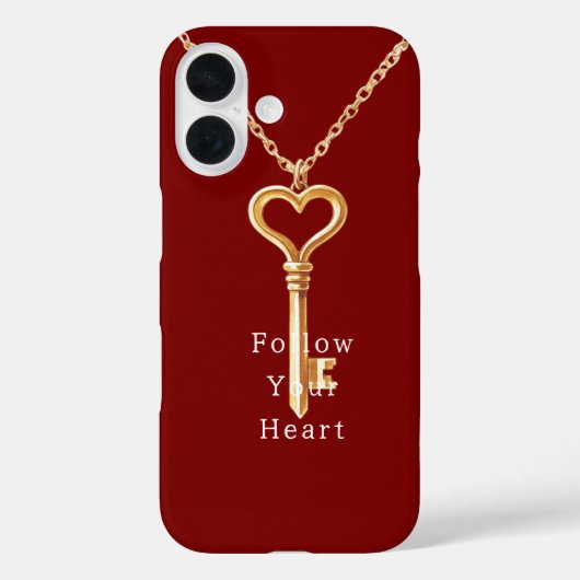 レッドゴールドハートチェーン   Case-Mate iPhoneケース (裏面)
