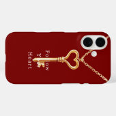 レッドゴールドハートチェーン   Case-Mate iPhoneケース (裏面 (横))