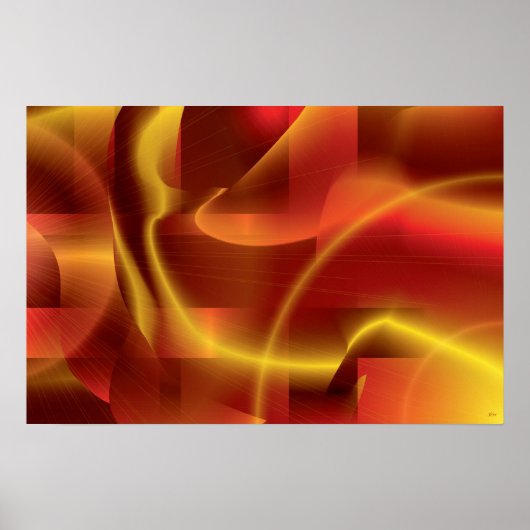 レッドゴールドプリント ポスター (正面)