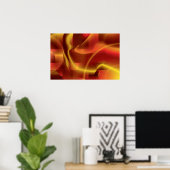 レッドゴールドプリント ポスター (ホームオフィス)