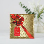 レッドゴールド企業のクリスマスパーティー 招待状 (スタンド正面)