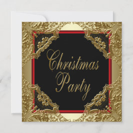 レッドゴールド コーポレート クリスマスパーティー インビテーション