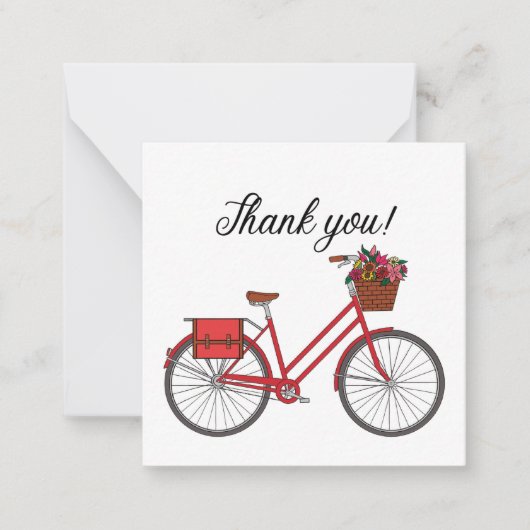 レッドサイクリングありがとう ノートカード (正面)