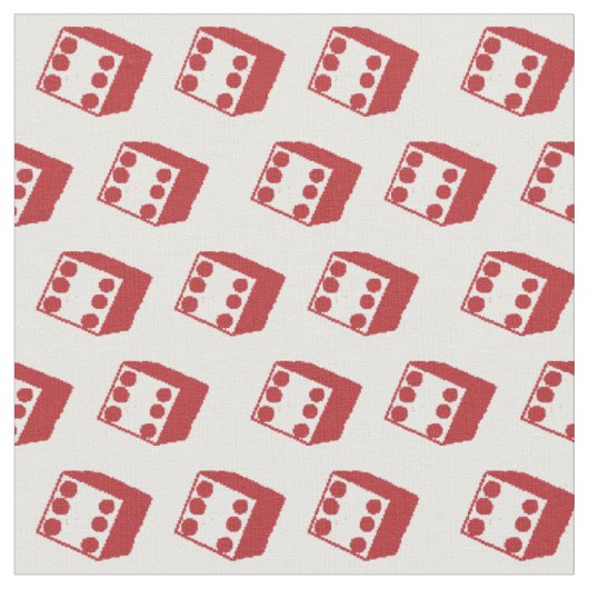 レッドサイコロゲーム ファブリック (クローズアップ)