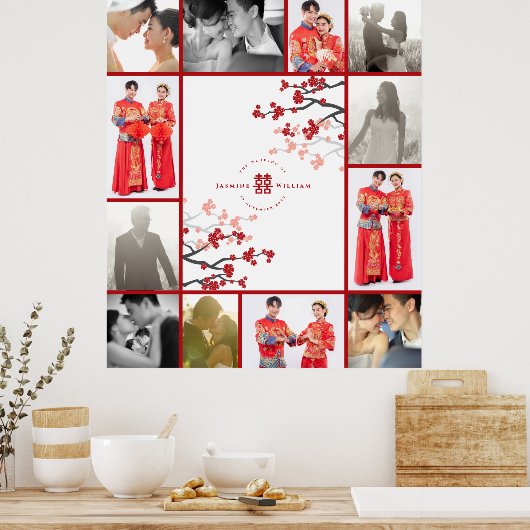 レッドサクラス&ダブルハピネス2結婚さんのポスター ポスター (キッチン)