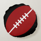 レッドサッカーゲームズスポーツチームラウンドピロー ラウンドクッション (裏面)