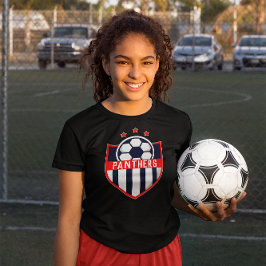 レッドサッカーシールドチーム、選手の名前と番号 Tシャツ