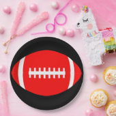 レッドサッカーチームパーティーまたはバンケットスポーツ ペーパープレート (パーティー)