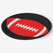 レッドサッカーチームパーティーまたはバンケットスポーツ ペーパープレート (アングル)