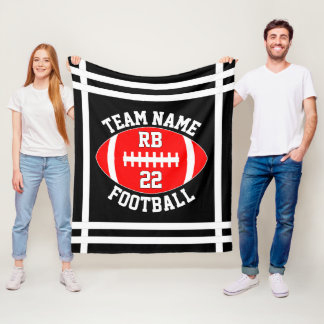 レッドサッカーチーム名プレイヤーの位置と番号 フリースブランケット