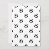 レッドサッカーテーマバースデーパーティ招待状 (裏面)