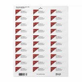 レッドサッカーボール差出人住所ラベル ラベル (フルシート)