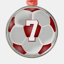 レッドサッカー選手カスタムのジャージー番号クリスマス