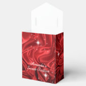 レッドサテンSweet sixteen誕生日パーティーの好意ボックス フェイバーボックス (オープン)