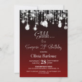 レッドサプライズ21歳の誕生日パーティー 招待状 (正面)