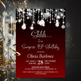 レッドサプライズ40th誕生日パーティー 招待状