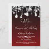 レッドサプライズ75th誕生日パーティー 招待状 (正面)