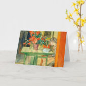 レッドサボテンとリスベス読のカール・ラルソン カード (黄色い花)