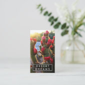 レッドサボテン花砂漠ガーデン写真旅行ツアー 名刺 (スタンド正面)