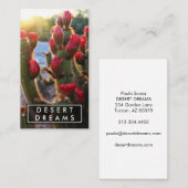 レッドサボテン花砂漠ガーデン写真旅行ツアー 名刺 (正面/裏面)