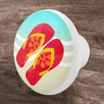 レッドサマービーチビーチサンダルドアノブ