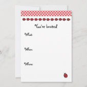 レッドサマーレディバグバースデーパーティ招待状 招待状 (裏面)