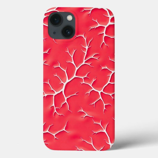 レッドサルサの枝模様iPhoneケース Case-Mate iPhoneケース (裏面)