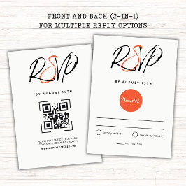 レッドサンアンドオールド桜ウェディングRSVP 出欠カード