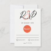 レッドサンアンドオールド桜ウェディングRSVP 出欠カード (正面)
