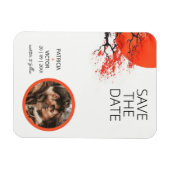 レッドサンアンドオールド桜結婚ズ マグネット (横)