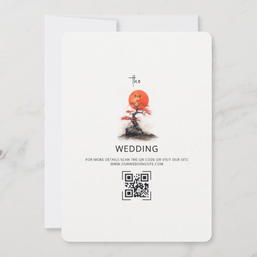 レッドサンアンドオールド桜結婚ズ 招待状 (裏面)